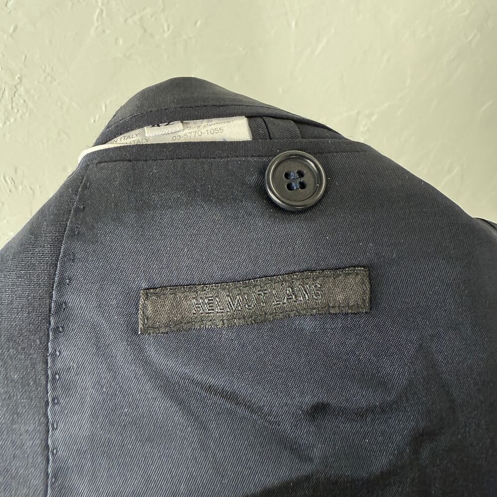 Vintage Helmut Lang Women's Jacket 42 Wool Navy B… - image 5